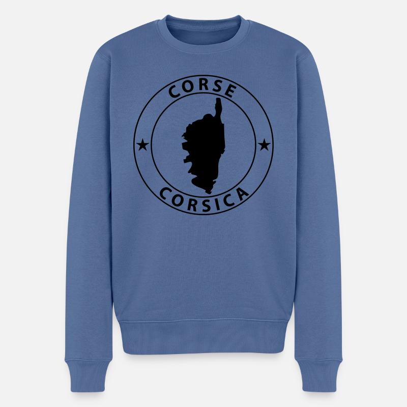 Corsica - Männer Premium Bio Pullover - Taubenblau