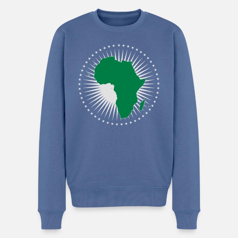 Africa - Männer Premium Bio Pullover - Taubenblau