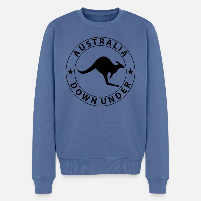 Australia Design 2 - Pull Premium bio Homme - bleu pigeon