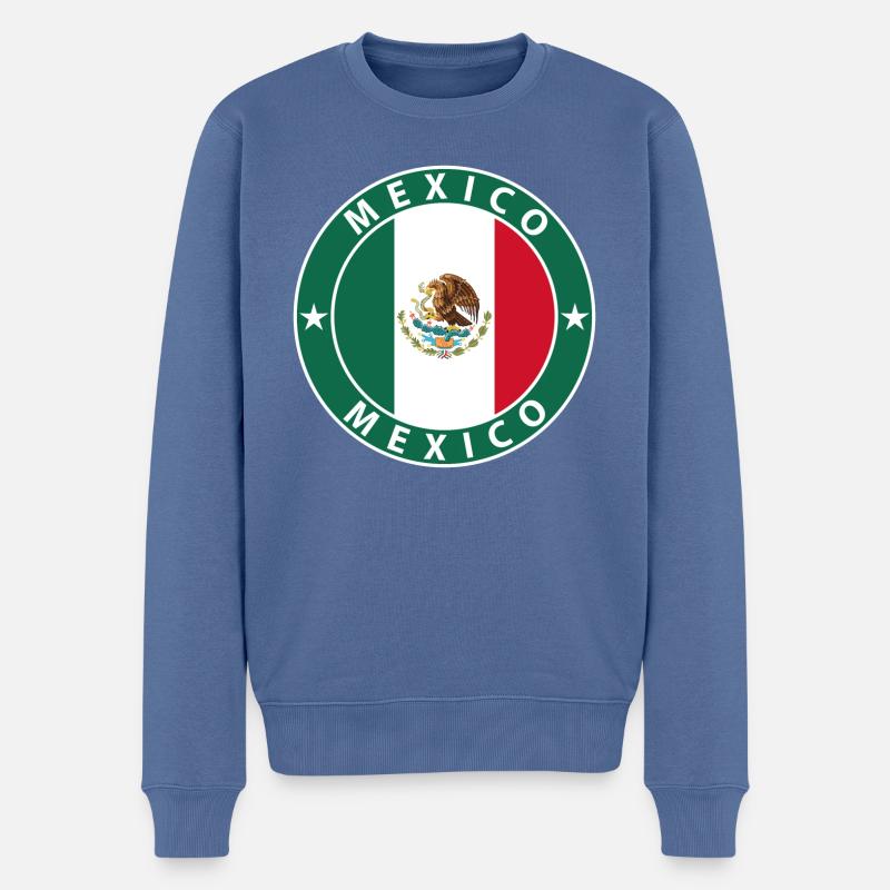 Mexiko - Männer Premium Bio Pullover - Taubenblau