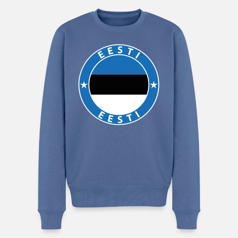 Estland - Männer Premium Bio Pullover - Taubenblau