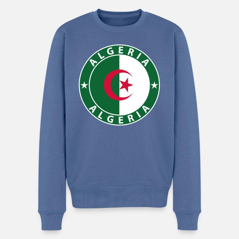 Algerien - Männer Premium Bio Pullover - Taubenblau