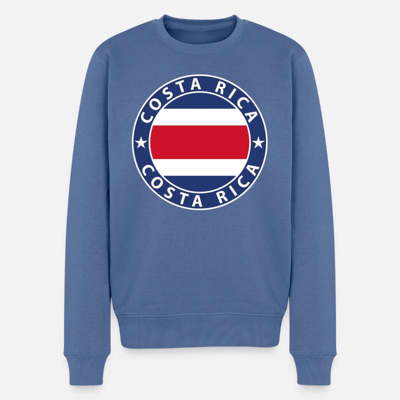 Costa Rica - Männer Premium Bio Pullover - Taubenblau