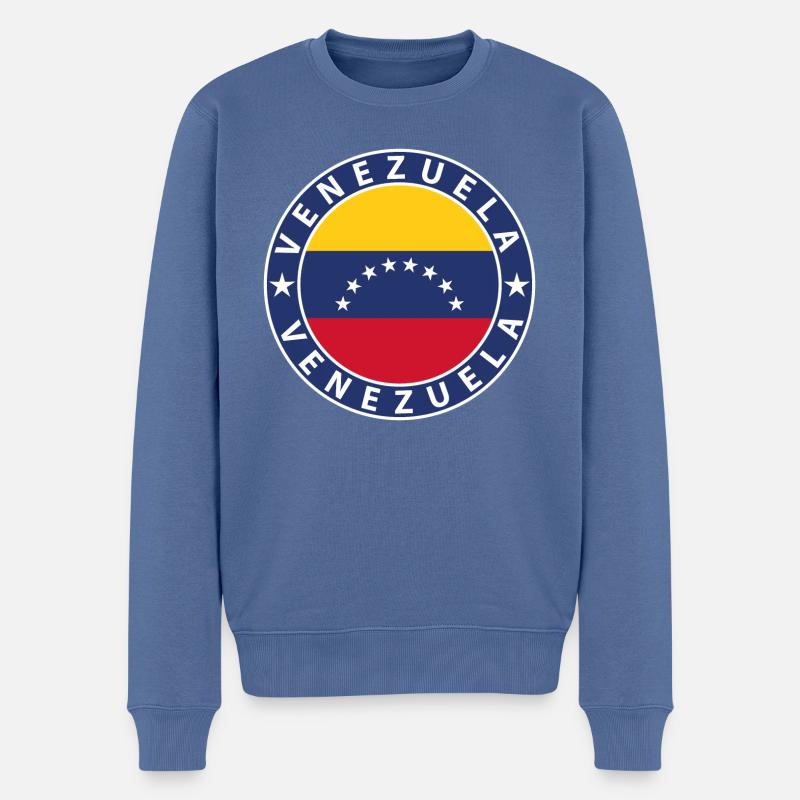 Venezuela - Pull Premium bio Homme - bleu pigeon