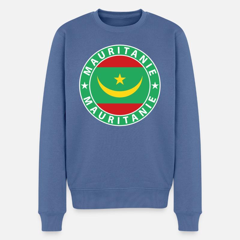 Mauretanien - Männer Premium Bio Pullover - Taubenblau