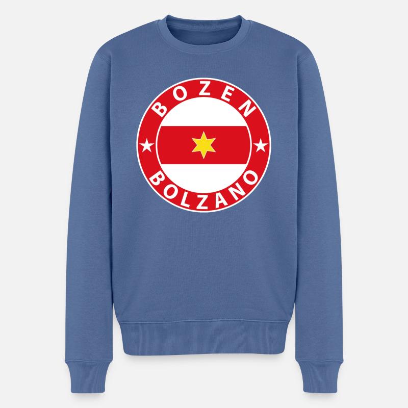 Bozen - Männer Premium Bio Pullover - Taubenblau