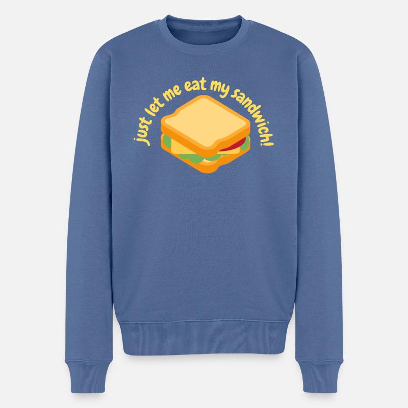 sandwich! - Männer Premium Bio Pullover - Taubenblau