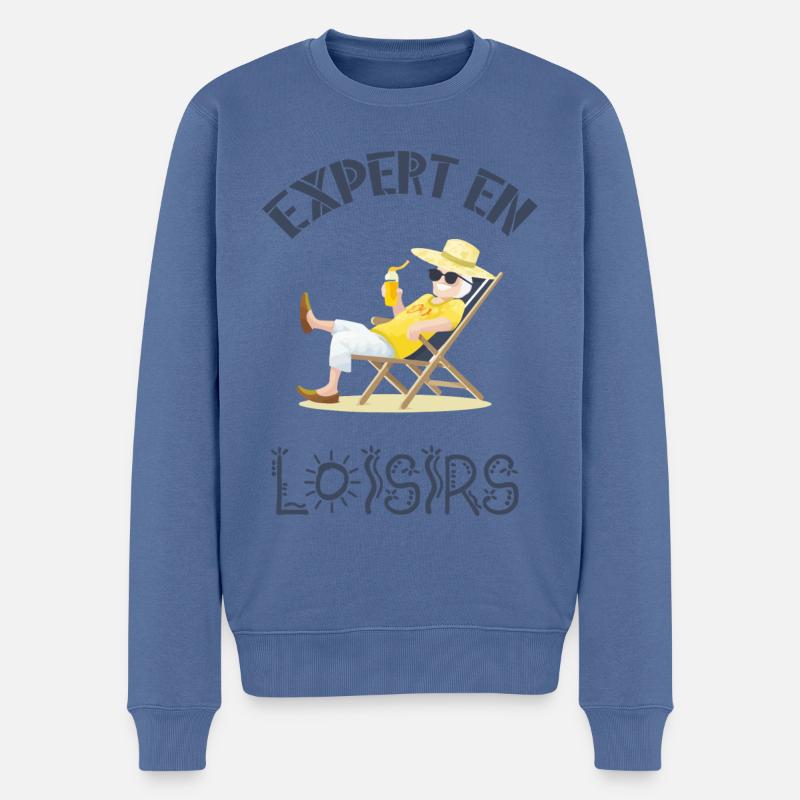 Expert en loisirs - Pull Premium bio Homme - bleu pigeon