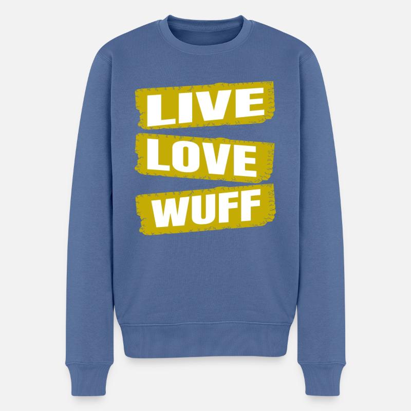 dog dancing am besten freunde best dog dad - Männer Premium Bio Pullover - Taubenblau
