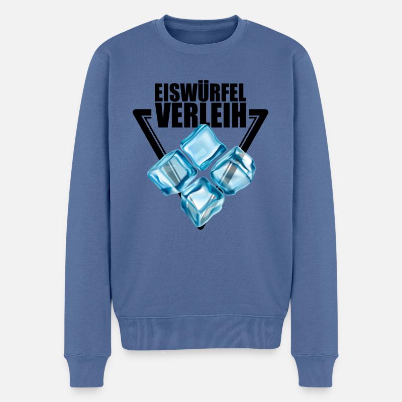 Eiswürfel Verleih - Männer Premium Bio Pullover - Taubenblau