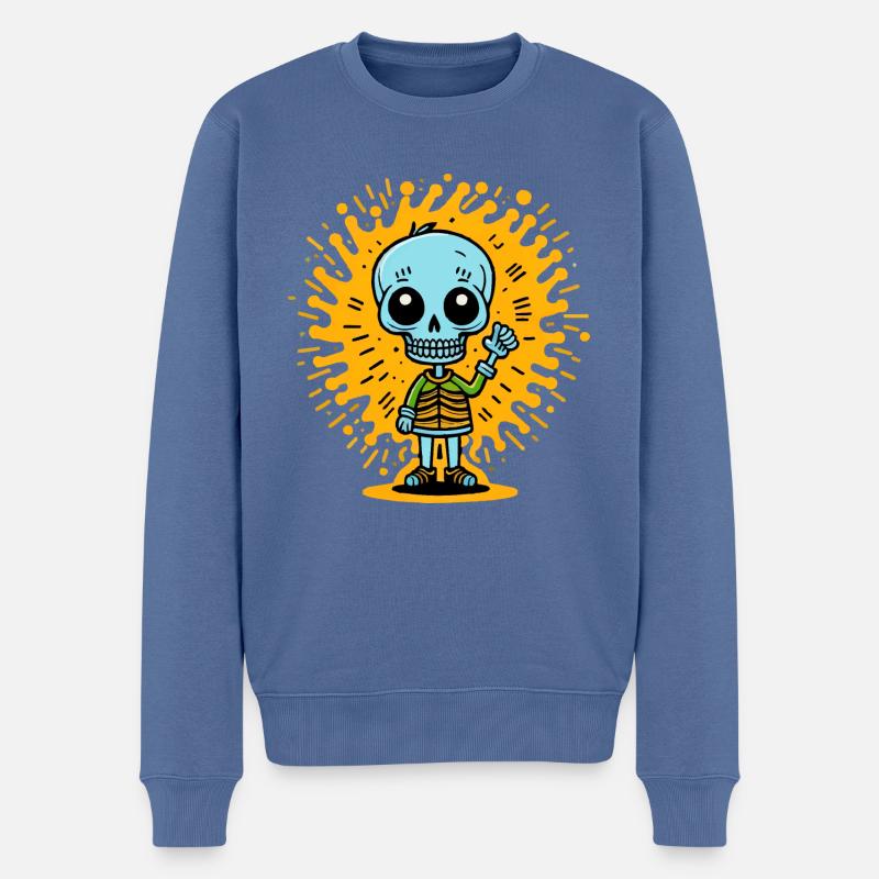 Skelet - Økologisk premium-sweatshirt til mænd - dueblå