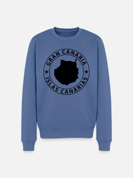 Gran Canaria - Männer Premium Bio Pullover - Taubenblau