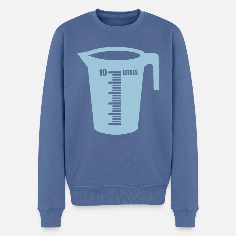 Braud liter recipient - Männer Premium Bio Pullover - Taubenblau