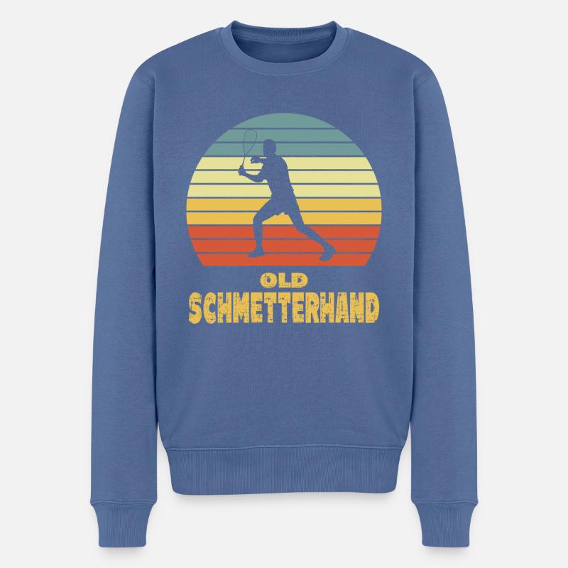 Old Schmetterhand Squash - Männer Premium Bio Pullover - Taubenblau