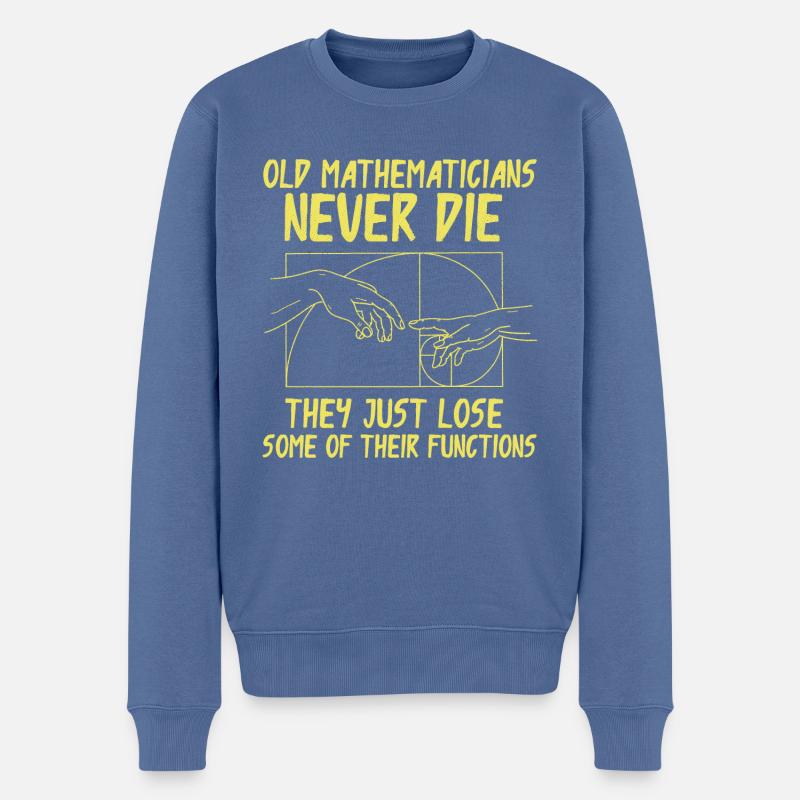 Fibonacci Geometry Math Golden Ratio - Men's Premium Organic Jumper - stone blue