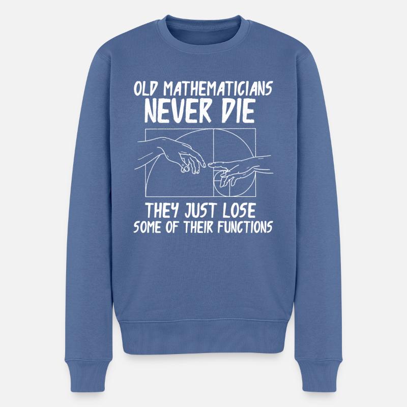 Fibonacci Geometry Math Golden Ratio - Men's Premium Organic Jumper - stone blue
