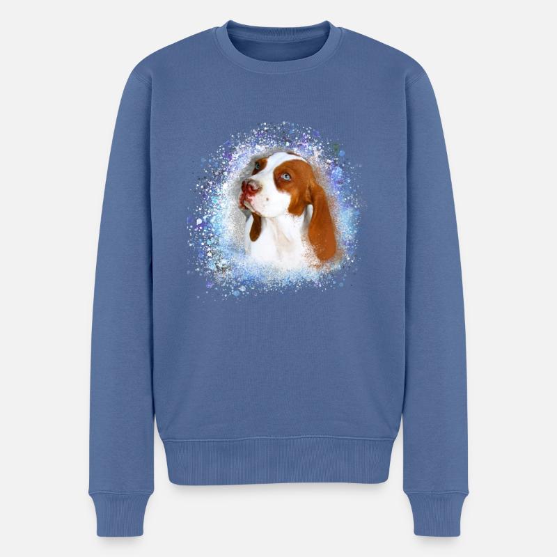 Catalburun, hund, graffiti,beige,malerei,boxer - Männer Premium Bio Pullover - Taubenblau