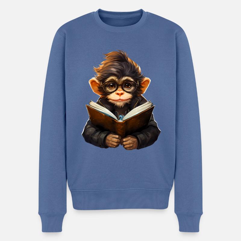 Affee - Pull Premium bio Homme - bleu pigeon