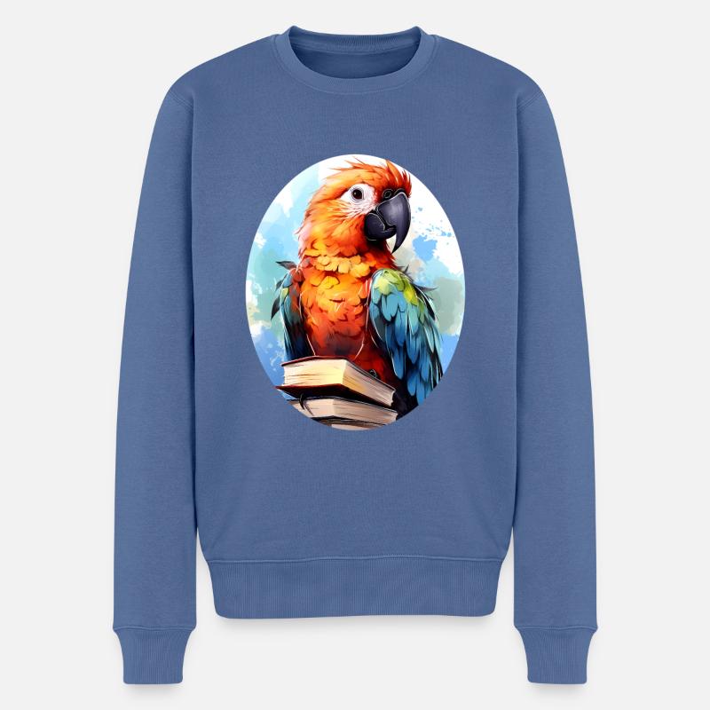 Perroquet - Pull Premium bio Homme - bleu pigeon