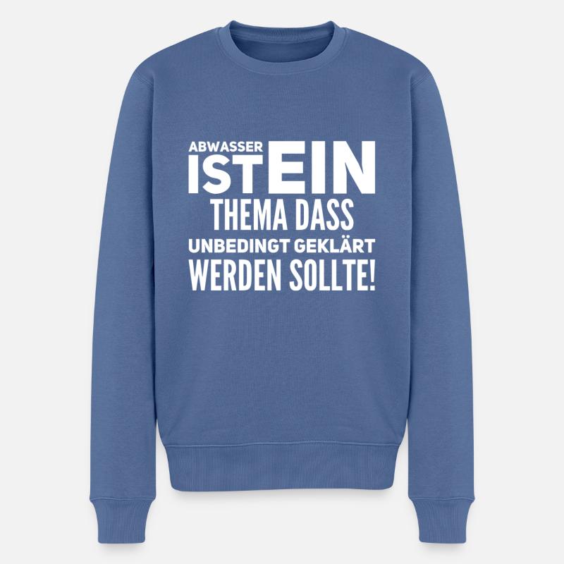 Abwasser klären - Männer Premium Bio Pullover - Taubenblau