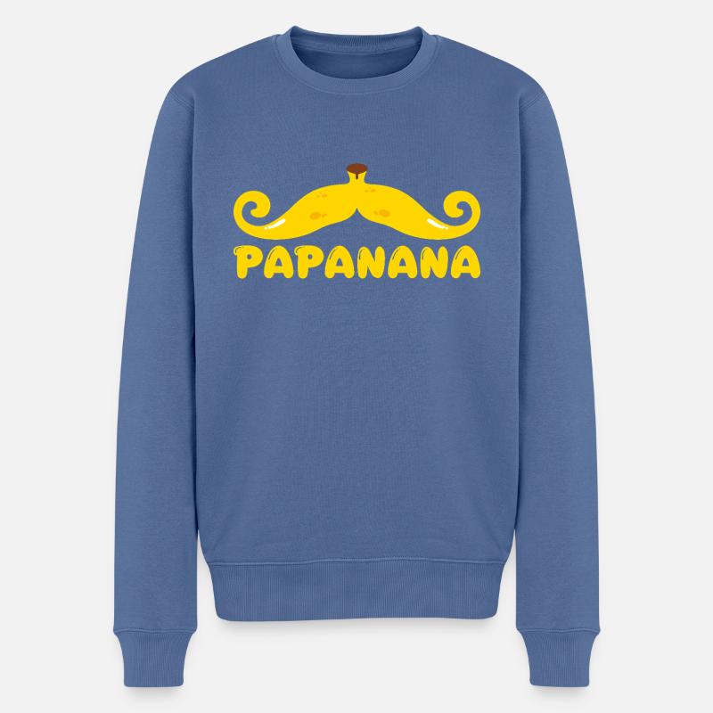 Papanana - Pull Premium bio Homme - bleu pigeon