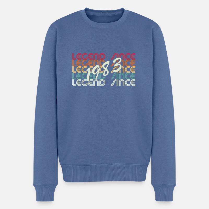 legend since 1983 - Männer Premium Bio Pullover - Taubenblau