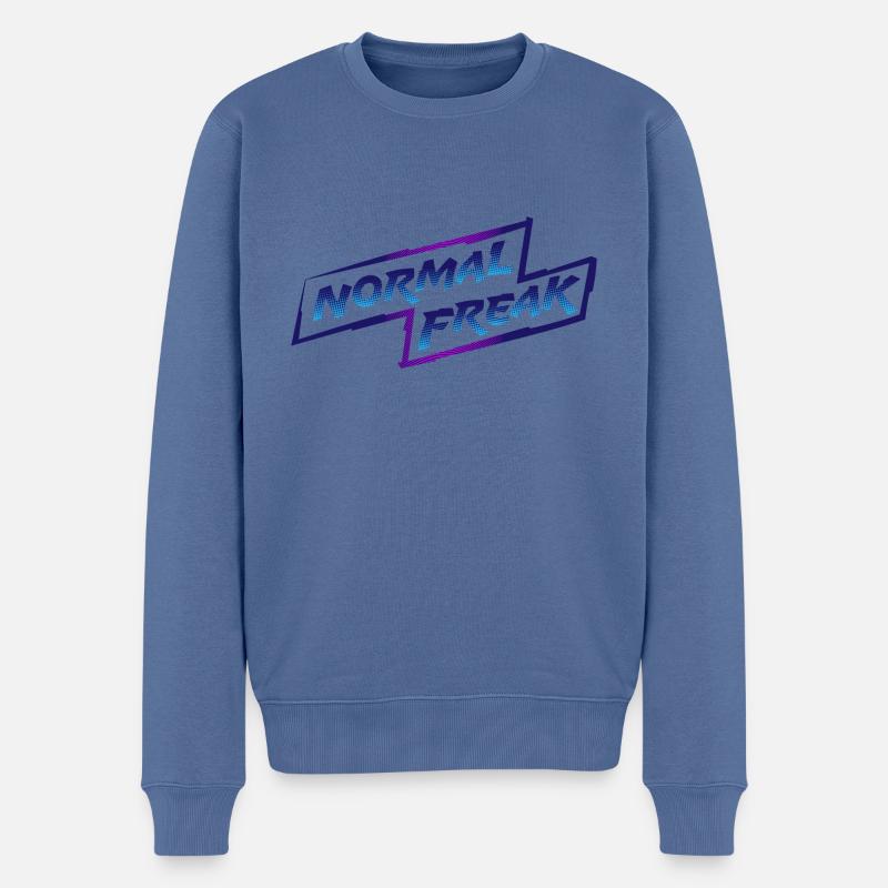 freak normal - Pull Premium bio Homme - bleu pigeon