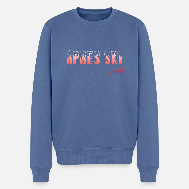 Apres Ski Skihase - Männer Premium Bio Pullover - Taubenblau