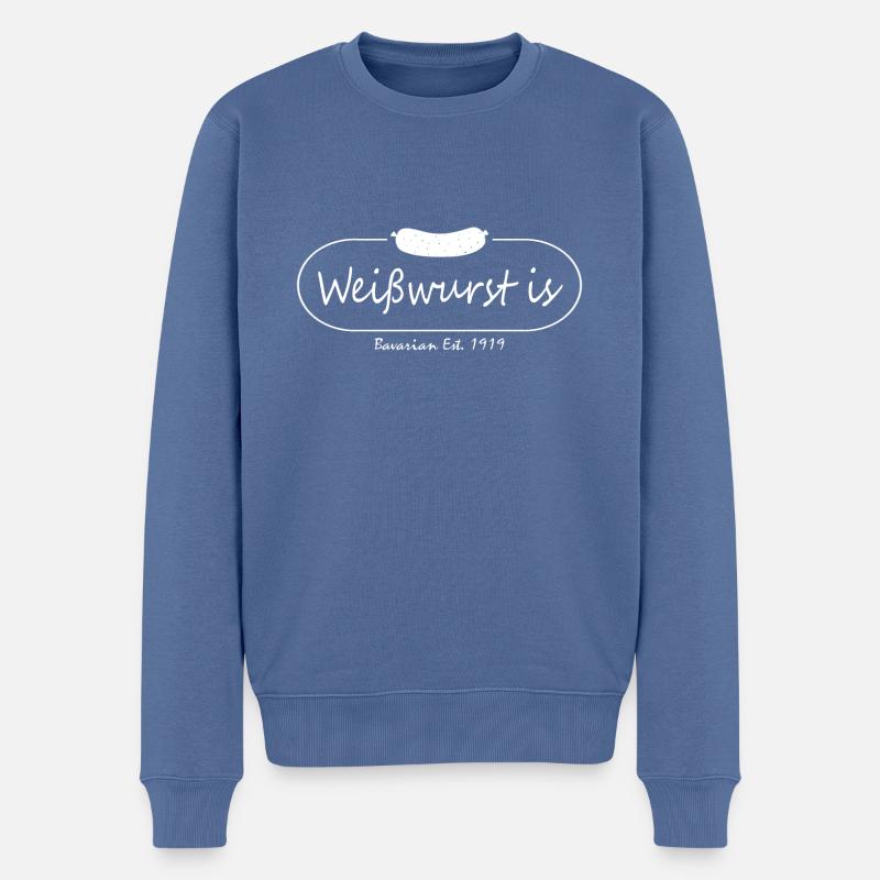 Weißwurst Est, 1919 - Männer Premium Bio Pullover - Taubenblau