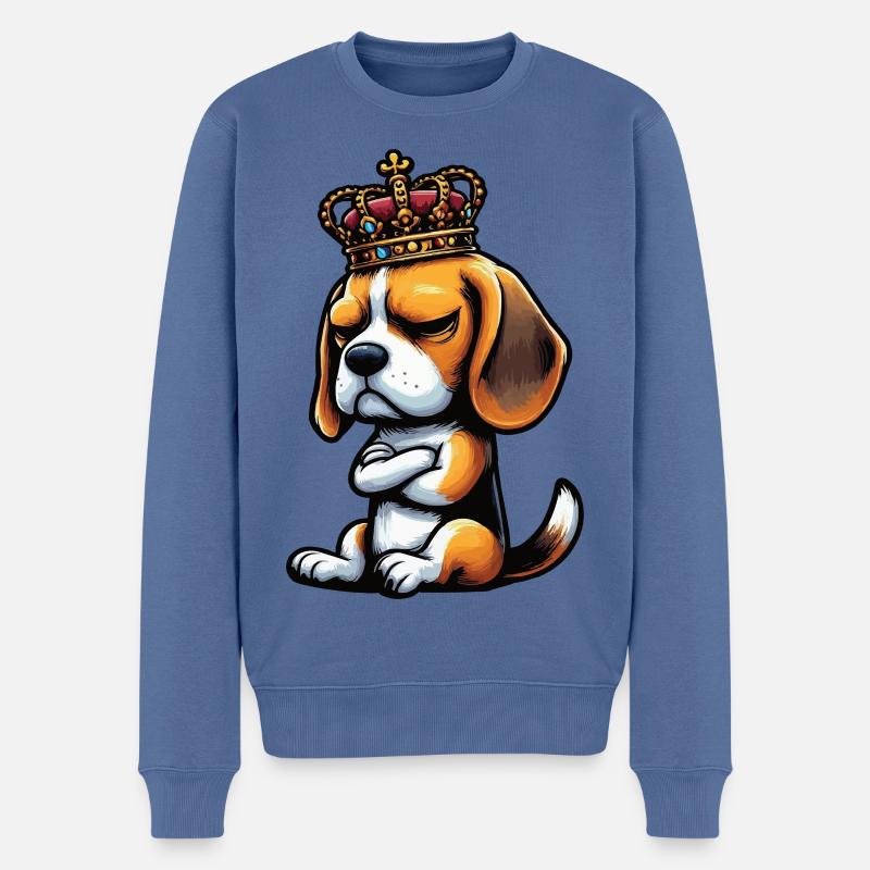 Beagle Beaglebesitzer Beaglehalter beaglehund - Männer Premium Bio Pullover - Taubenblau