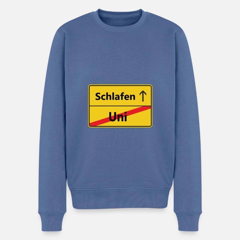 Uni? Schlafen - Männer Premium Bio Pullover - Taubenblau
