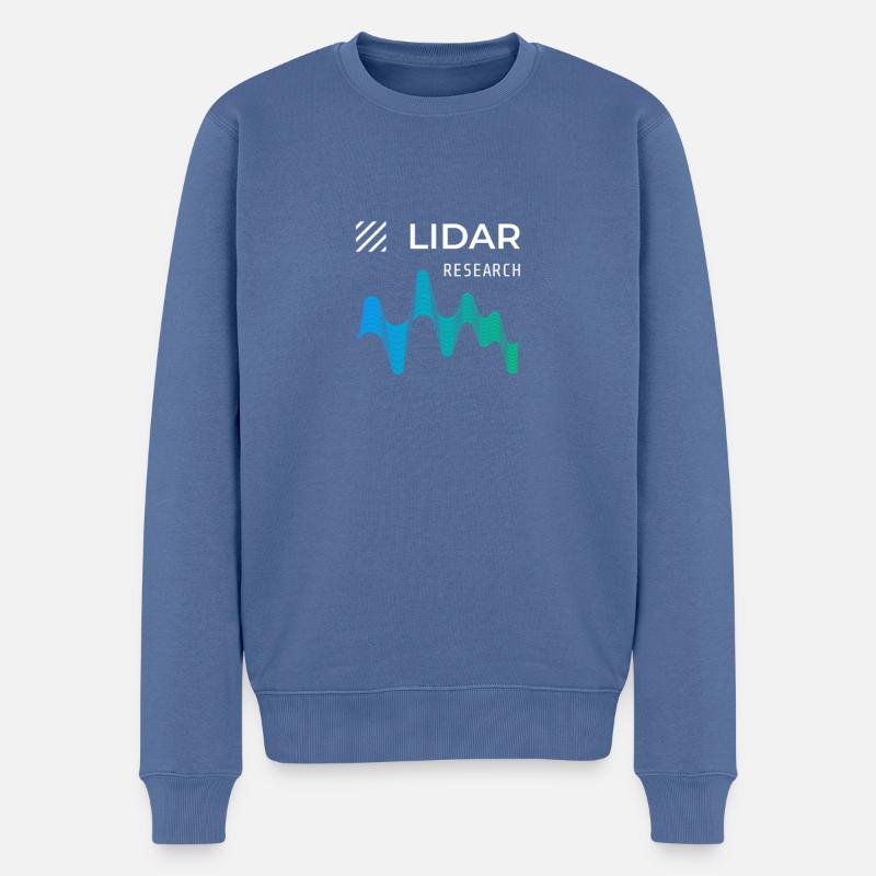 LIDAR-Lichterkennung und -entfernung - Männer Premium Bio Pullover - Taubenblau