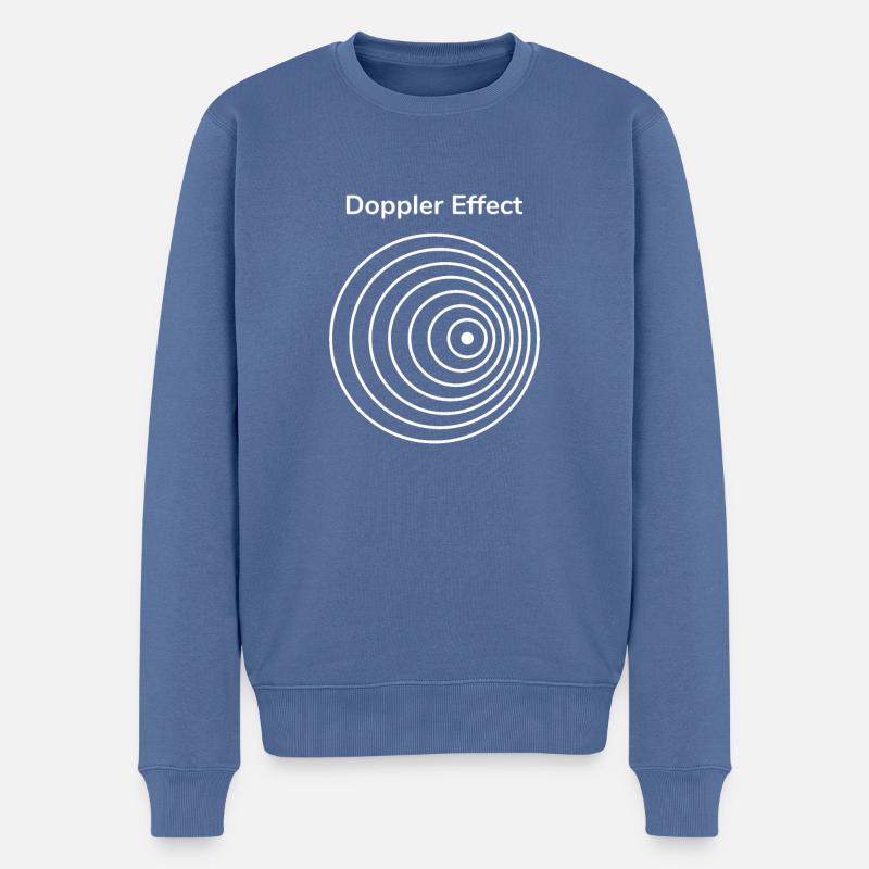 Dopplereffekt - Männer Premium Bio Pullover - Taubenblau