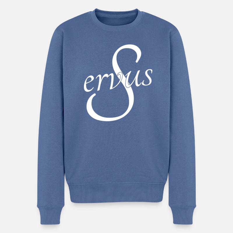 Servus servus - Männer Premium Bio Pullover - Taubenblau