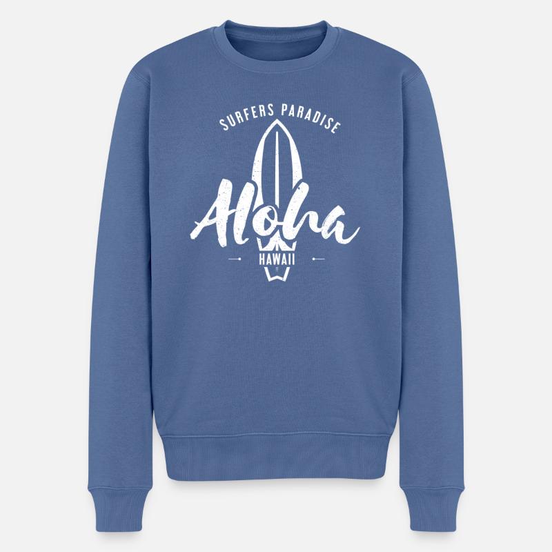 Aloha Surfers Paradise - Männer Premium Bio Pullover - Taubenblau
