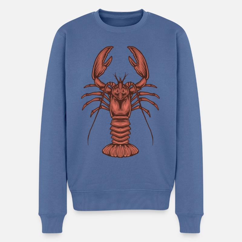 Hummer - Männer Premium Bio Pullover - Taubenblau