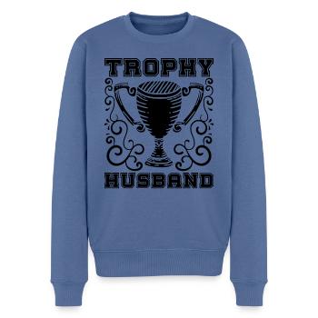 Mari Mariage Hommes Idée cadeau Mariage Mariage - Pull Premium bio Homme - bleu pigeon - Devant - Nico (187cm)