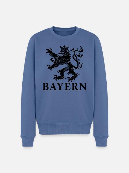 Bayern - Männer Premium Bio Pullover - Taubenblau