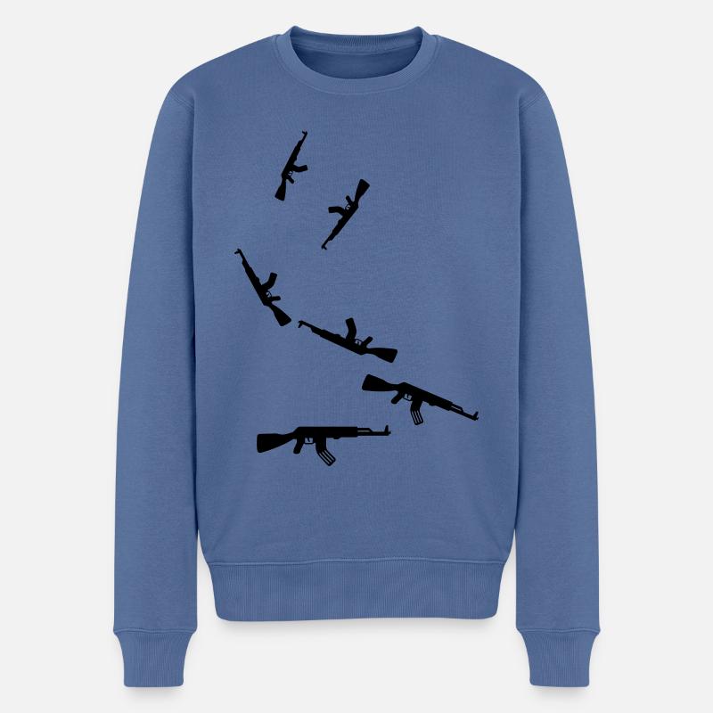 Gewehr icon symbol - Männer Premium Bio Pullover - Taubenblau