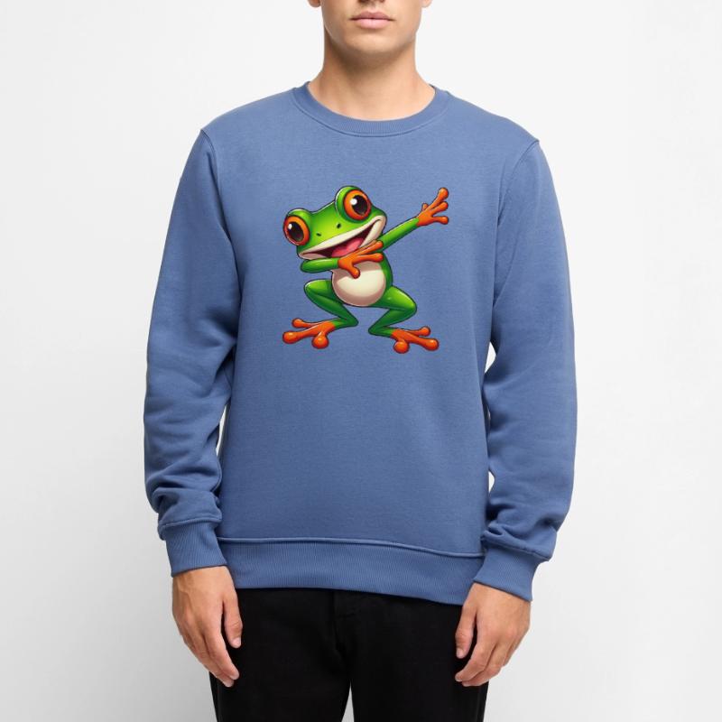 Cool Frog Dabbing Toad Style Men's Premium Organic Jumper