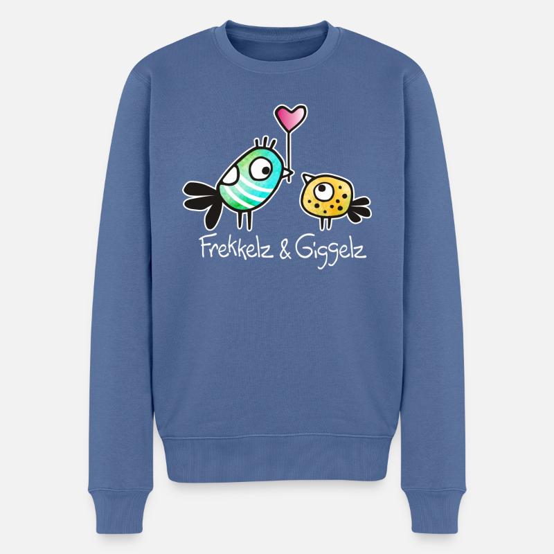 Herztraum von Frekkelz & Giggelz - Männer Premium Bio Pullover - Taubenblau
