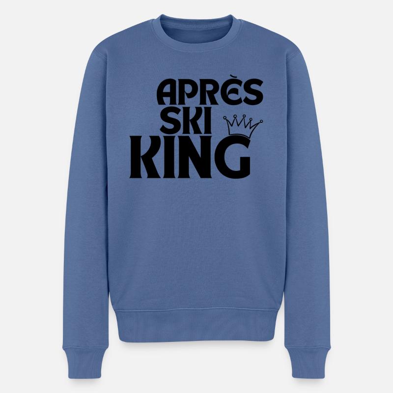 Aprés Ski - Pull Premium bio Homme - bleu pigeon