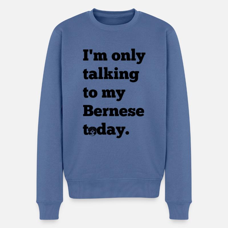 Berner Sennenhund - Männer Premium Bio Pullover - Taubenblau