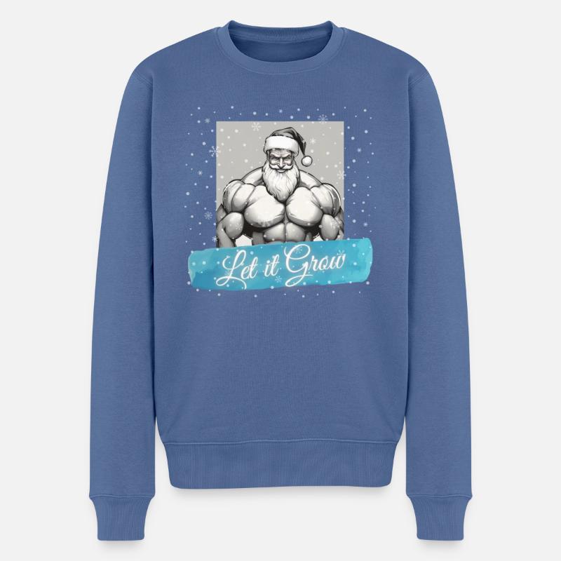 Let it Grow - Männer Premium Bio Pullover - Taubenblau