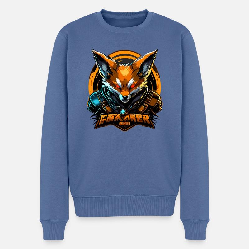 Fox Gaming - Pull Premium bio Homme - bleu pigeon