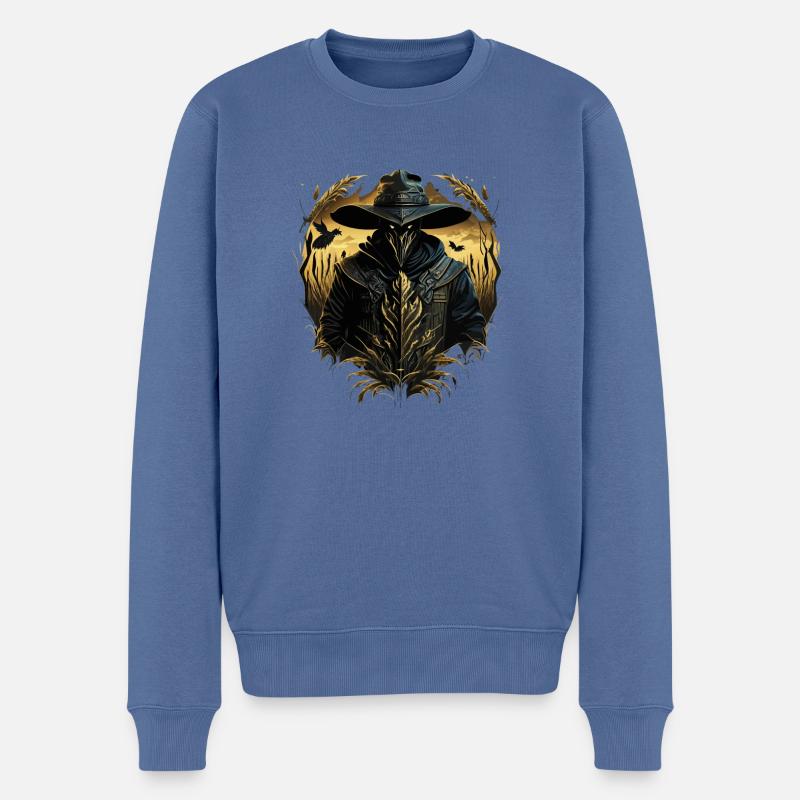 scarecrow - Männer Premium Bio Pullover - Taubenblau