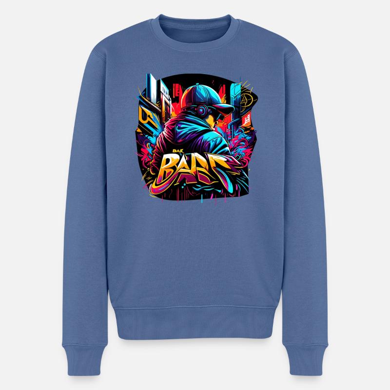graffitti boy - Männer Premium Bio Pullover - Taubenblau