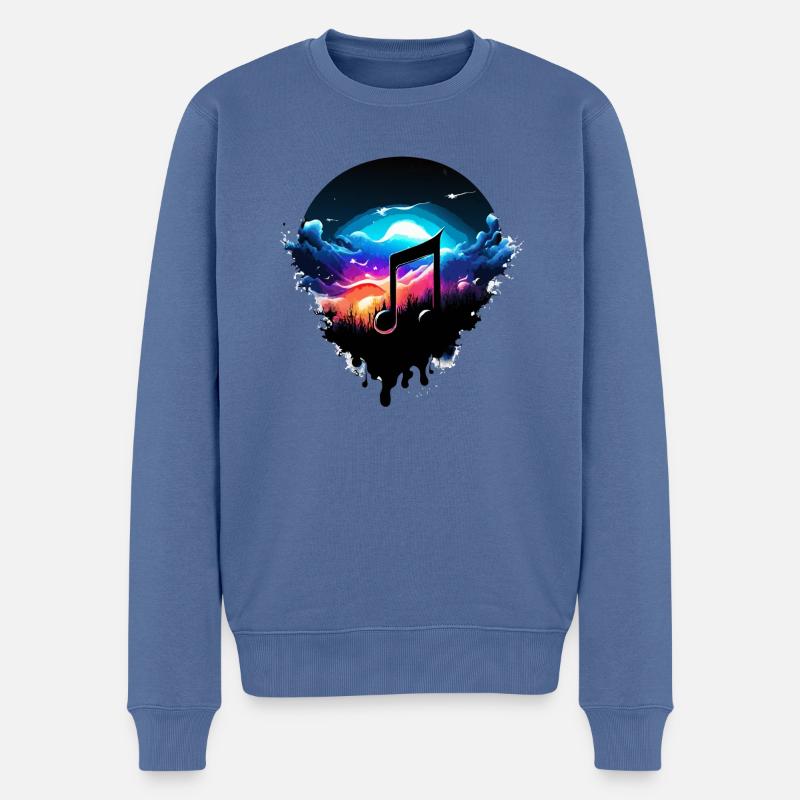 note de musique - Pull Premium bio Homme - bleu pigeon