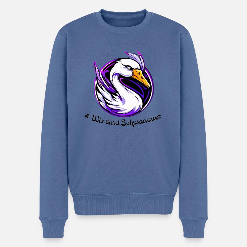 cygne Schwanau 2 - Pull Premium bio Homme - bleu pigeon