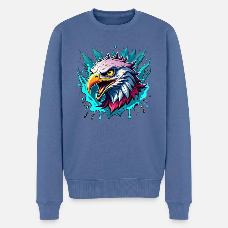 aigle - Pull Premium bio Homme - bleu pigeon